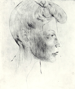 Picasso: His Graphic Work Volume 1 1899-1955 - Head of a Woman in Profile, 1905 - פאבלו פיקאסו - עבודות גרפיות