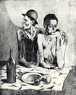 Picasso: His Graphic Work Volume 1 1899-1955 - Frugal Repast, 1904 - פאבלו פיקאסו - עבודות גרפיות