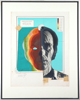 Michael Druks - מיכאל דרוקס - דרוקסלנד קולאז - "Druksland" Self Portrait - Collage Drawing - With Frame