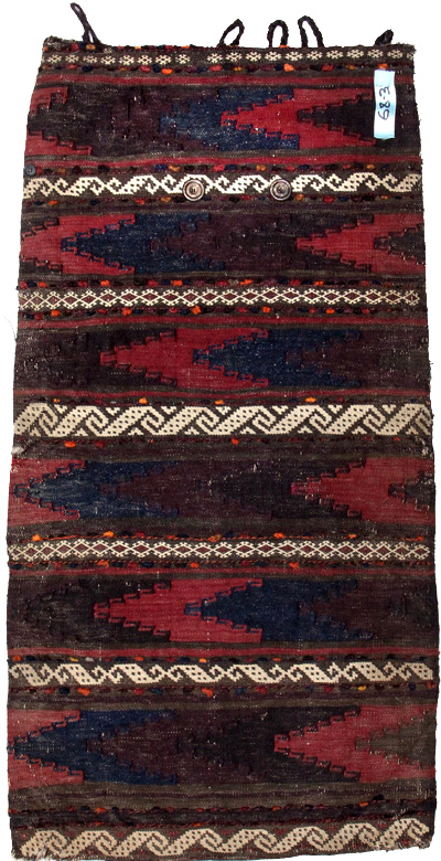 The Back of Antique Baluch Bolesht (Balisht) - a Beluch Pillow Bag - Click to Zoom